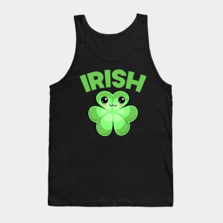 St Patricks Day Irish Kawaii Cute Clover Tank Top